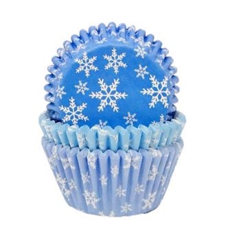 Picture of SNOWFLAKE CUPCAKE CASES IN RIP-TOP CDU 3.2 X 4.8CM X 75 PCS